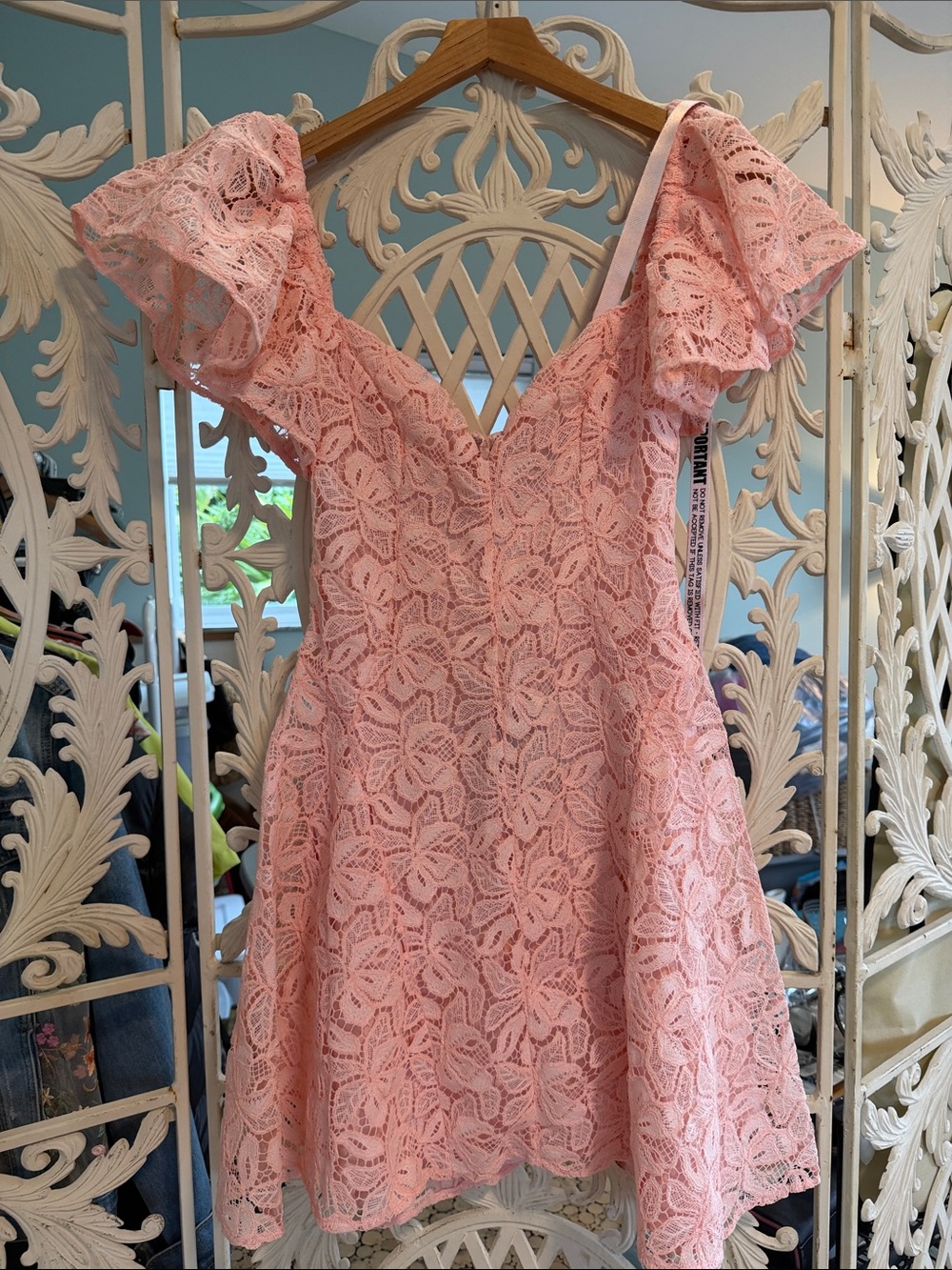 House of CB Pink Lace Mini Dress